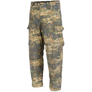 Österr. Kampfanzugshose, TAZ tarn, R/S, gebr.,repariert