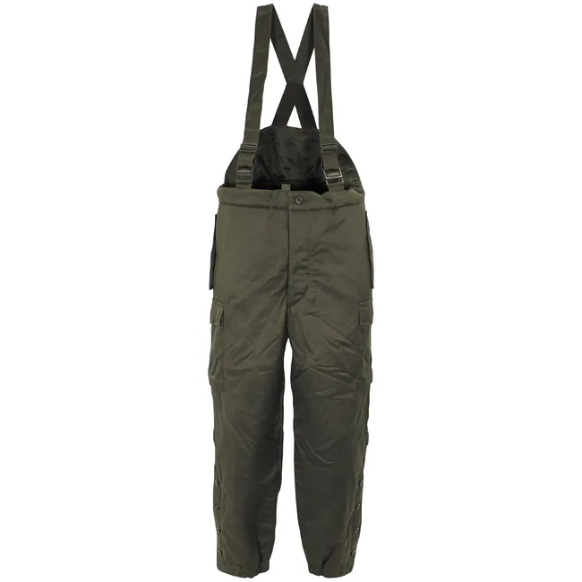 Österr. Thermohose, oliv, mit Träger, neuwertig