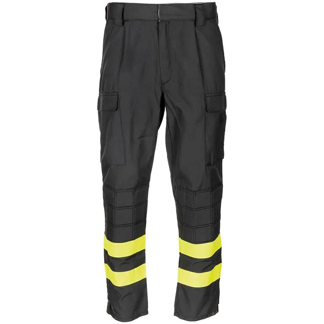 Ital. Feuerwehrhose, schwarz, gebr.