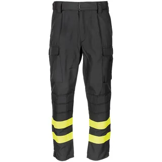 Ital. Feuerwehrhose, schwarz, gebr.