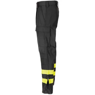 Ital. Feuerwehrhose, schwarz, gebr.