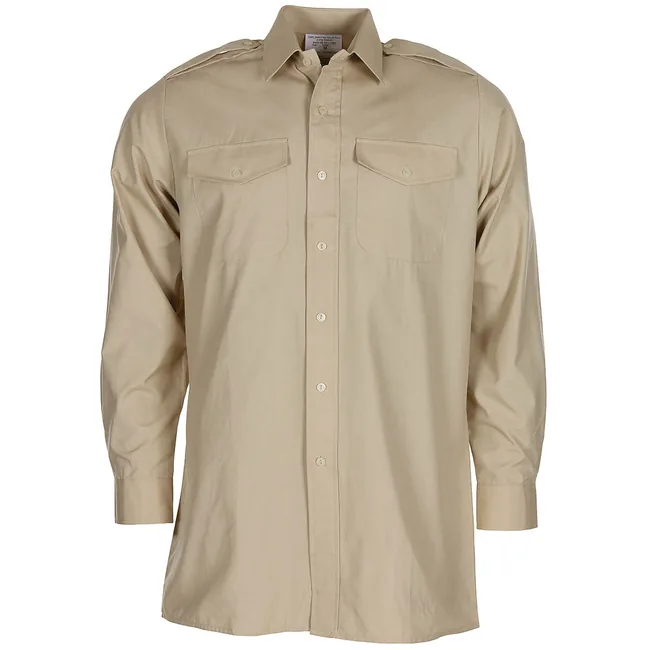 Brit. Diensthemd, beige, langarm, gebr.