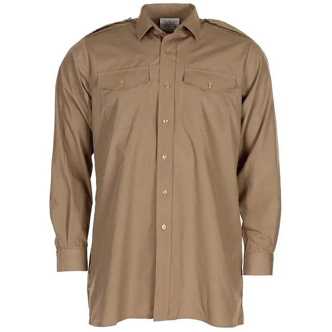 Brit. Diensthemd, khaki, langarm, gebr.