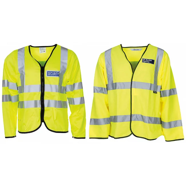 Brit. Signaljacke, gelb, mit Reflektor, neuw.