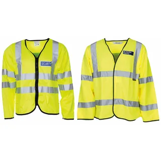 Brit. Signaljacke, gelb, mit Reflektor, neuw.