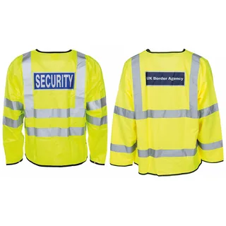Brit. Signaljacke, gelb, mit Reflektor, neuw.