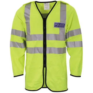Brit. Signaljacke, gelb, mit Reflektor, gebr.