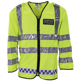 Brit. Signaljacke, gelb, mit Reflektor, gebr.