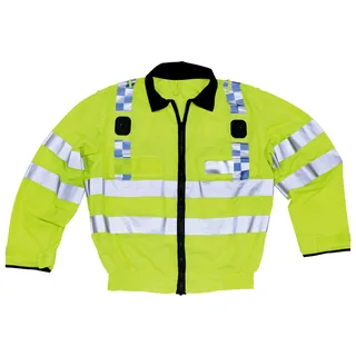 Brit. Signaljacke, gelb, mit Reflektor, gebr.