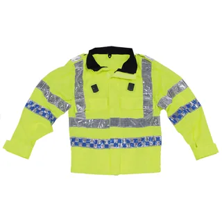 Brit. Signaljacke, gelb, mit Reflektor, gebr.