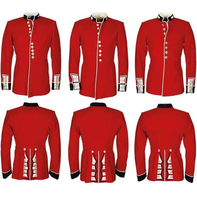 Brit. Paradejacke, rot, ohne Schulterklappen, gebr.