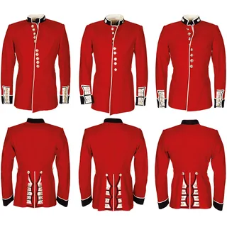Brit. Paradejacke, rot, ohne Schulterklappen, gebr.