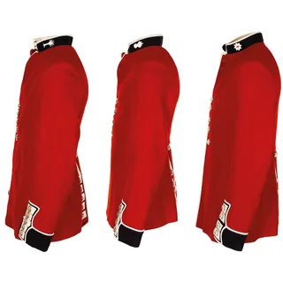 Brit. Paradejacke, rot, ohne Schulterklappen, gebr.