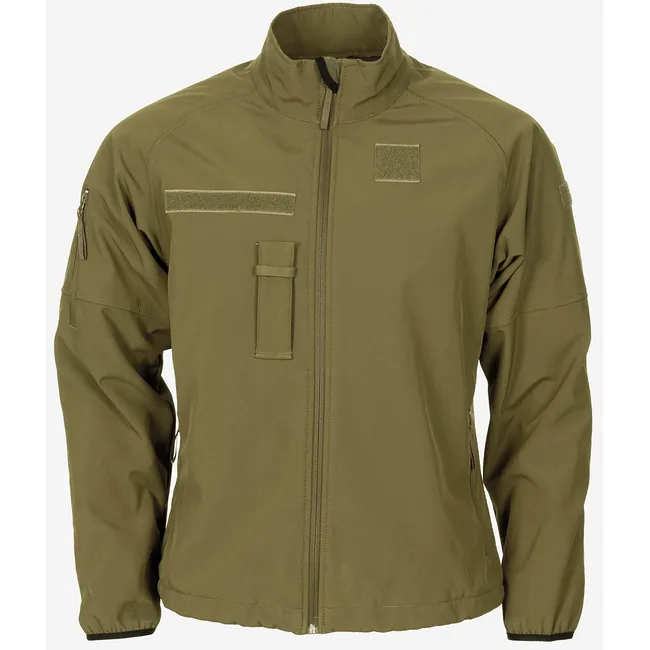 Holl. Softshell Jacke, oliv, winddicht, gebr.