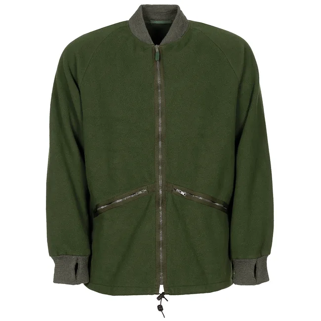 Brit. Fleece-Jacke, oliv, gebr.