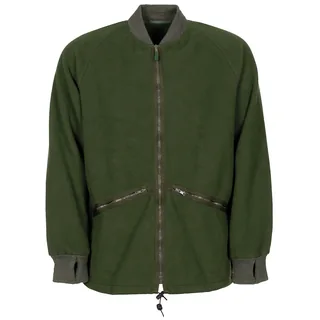 Brit. Fleece-Jacke, oliv, gebr.