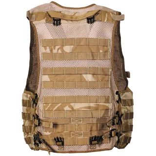 Brit. Weste, "Load Carrying", "MOLLE", DPM desert, gebr.