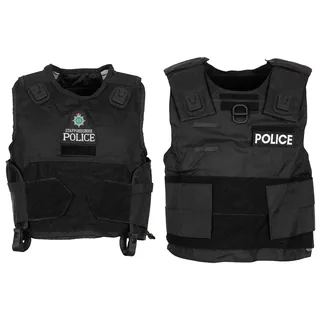Brit. Body-Armour, Typ I, schwarz, OHNE Einlage, gebr.