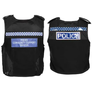Brit. Body-Armour, Typ II, schwarz, OHNE Einlage, gebr.
