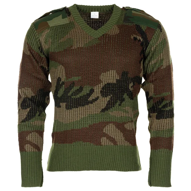 Pullover, V-Ausschnitt, tarn, neuw.