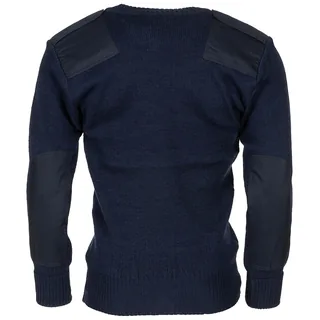 Brit. Pullover, blau, V-Ausschnitt, neuw.
