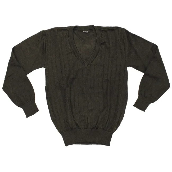 CZ/SK Pullover, M 85, oliv, V-Ausschnitt, neuw.