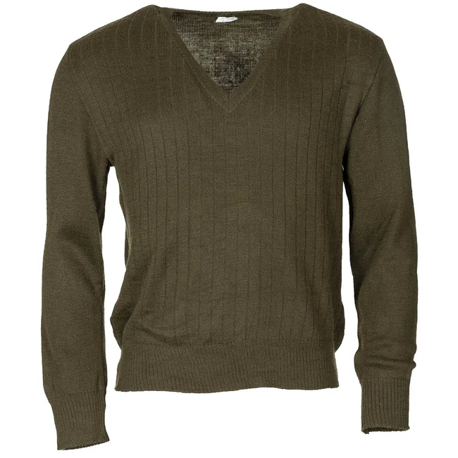 CZ/SK Pullover, M 85, oliv, V-Ausschnitt, gebr.