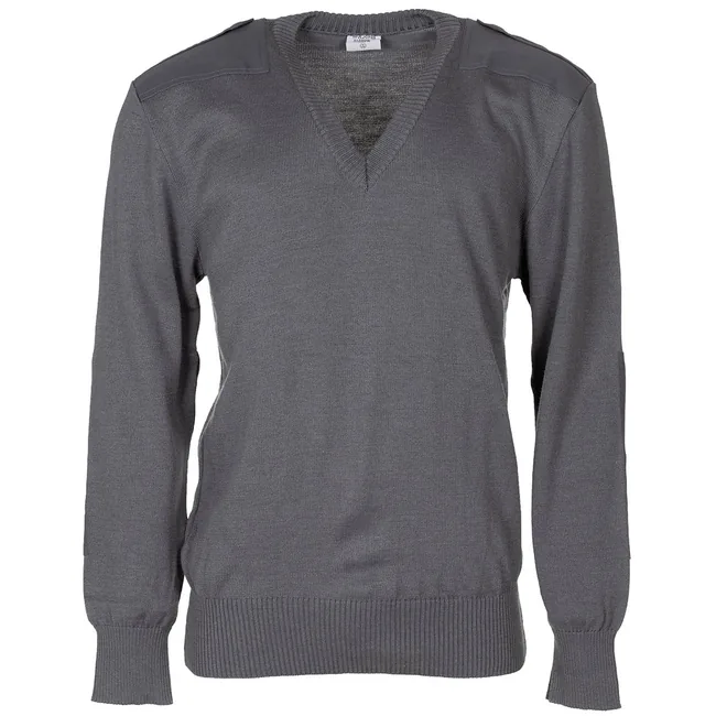 Österr. V-Pullover, grau, neuwertig