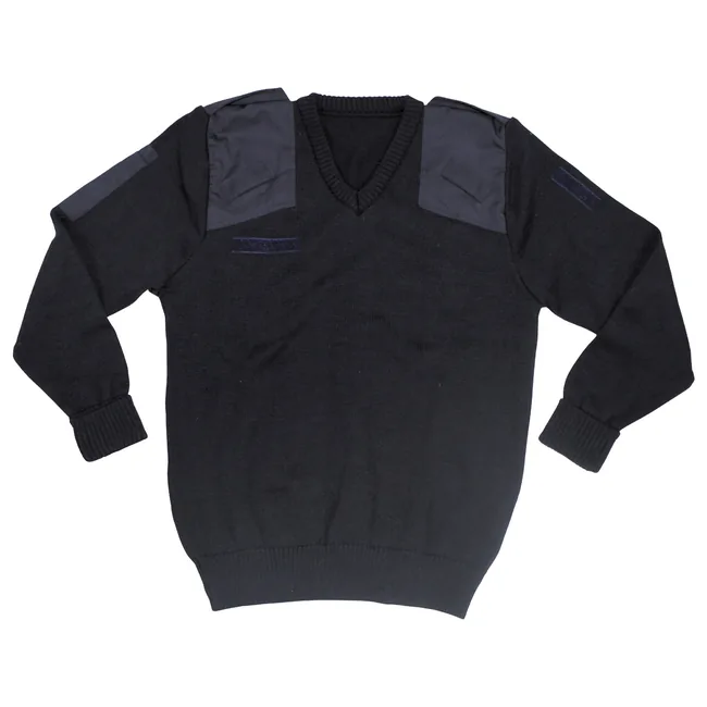 Brit. Pullover, Polizei, blau, V-Ausschnitt, gebr.