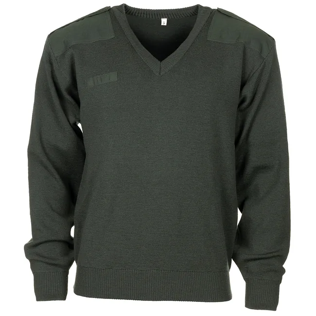 Holl. Pullover, oliv, V-Ausschnitt, gebr.
