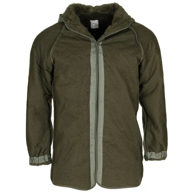 Franz. Teddyfutter für Parka, oliv, neuw.