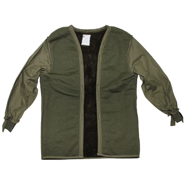 Holl. Teddyfutter für Parka, oliv, gebr.