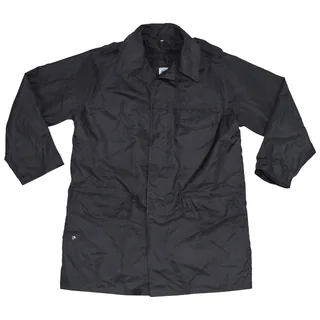 Brit. Regenjacke, schwarz, gefüttert, gebr.