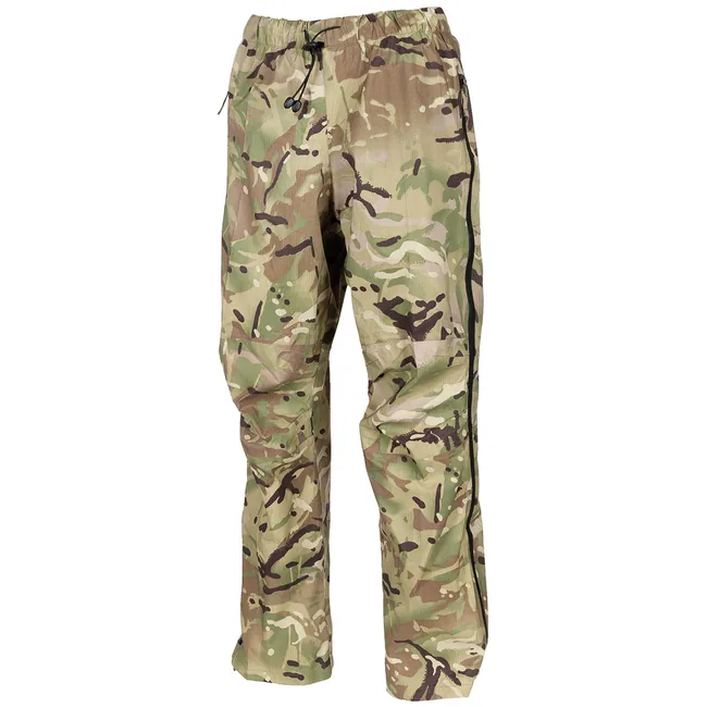 Brit. Nässeschutzhose, "Lightweight" MTP tarn, gebr.