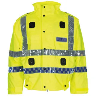 Brit. Signalblouson, gelb, Nässeschutz, gefüttert, gebr.