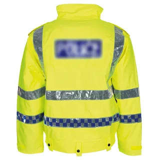 Brit. Signalblouson, gelb, Nässeschutz, gefüttert, gebr.