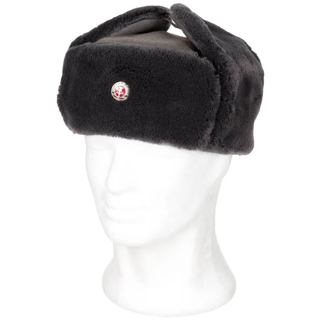 NVA Wintermütze, grau, mit Kokarde, neuw.