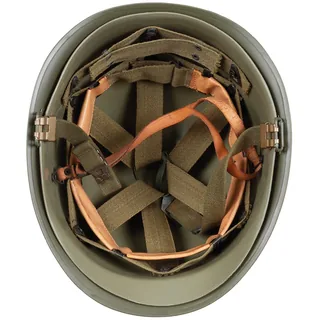 Belg. Helm "M51", oliv, mit, Kunststoff-Innenhelm, neuw.