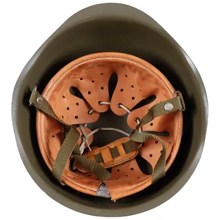 CZ Stahlhelm, mit Innenteil, oliv, gebr., TOP ZUSTAND