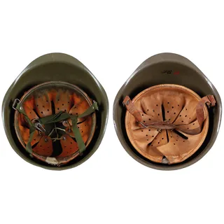 CZ Stahlhelm, mit Innenteil, oliv, gebr.