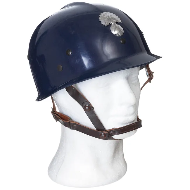 Belg. Polizeihelm, blau, gebr.