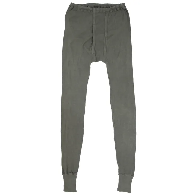 Österr. Unterhose, gerippt, oliv, lang, gebr.