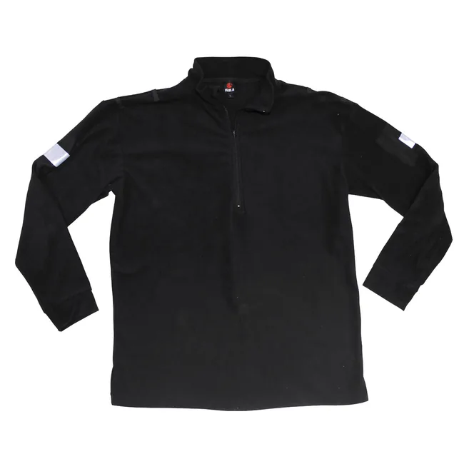Brit. Shirt, langarm, Reißversch., schwarz, gebr.