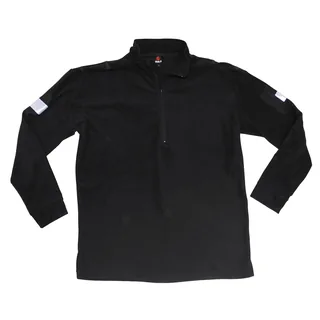 Brit. Shirt, langarm, Reißversch., schwarz, gebr.
