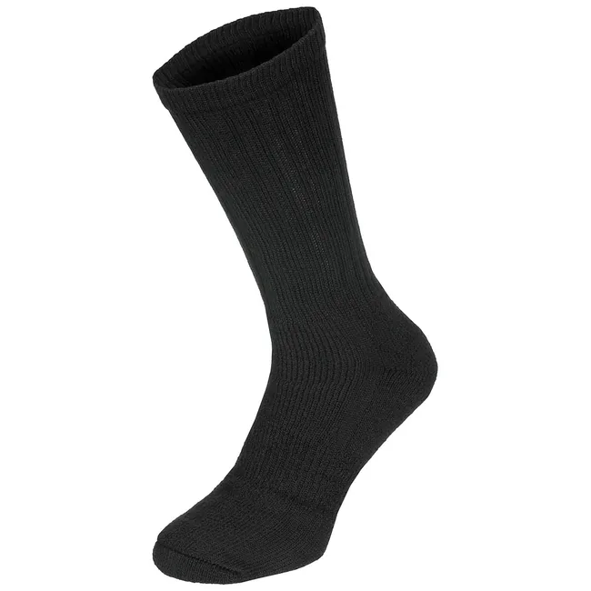 Brit. Wintersocke, schwarz, Frotteesohle, gebr.