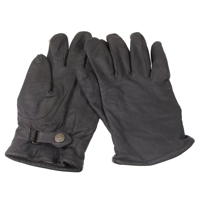 BW Lederhandschuhe, grau, gebr., II. Wahl gef.