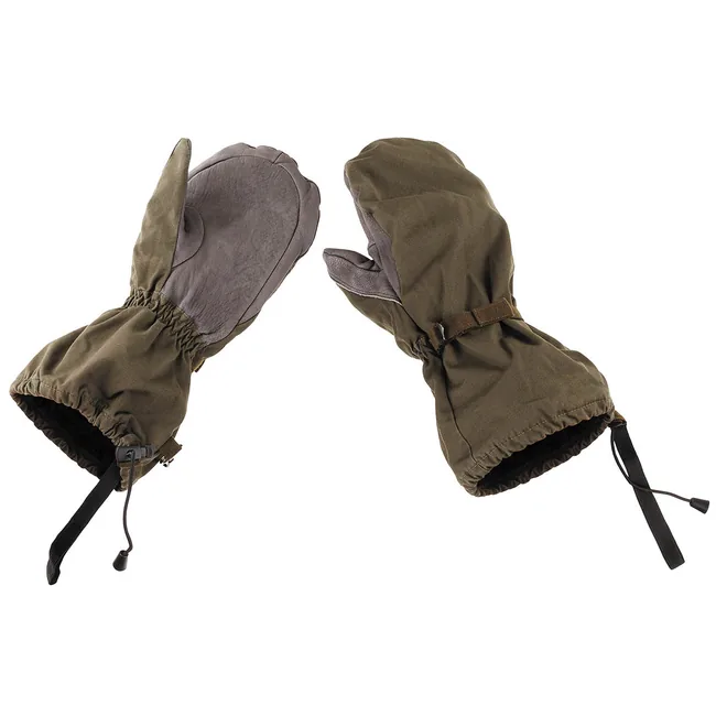 Österr. Fausthandschuhe, Goretex, oliv, gebr.
