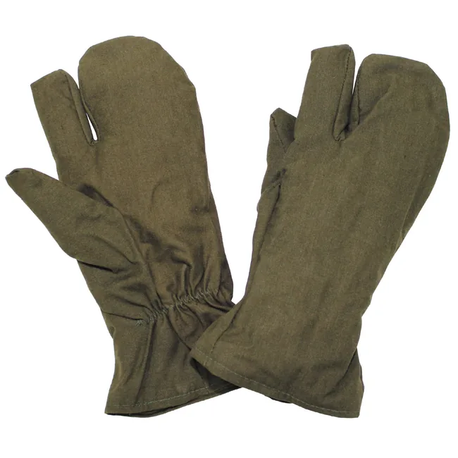 CZ/SK Handschuhe, M 55, oliv, 3 Finger, neuwertig