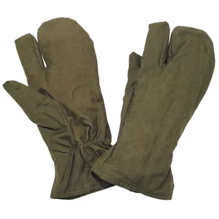 CZ/SK Handschuhe, M 55, oliv, 3 Finger, neuwertig