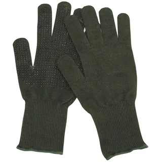 Brit. Fingerhandschuhe, Nomex, oliv, Strick, neuwertig